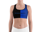 Black & blue sports bra