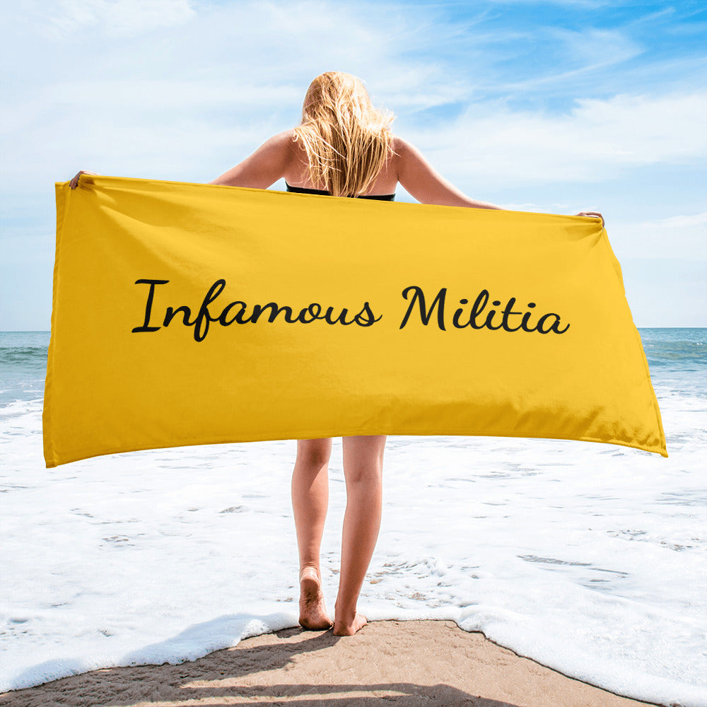 INFAMOUS MILITIA™Beach towel