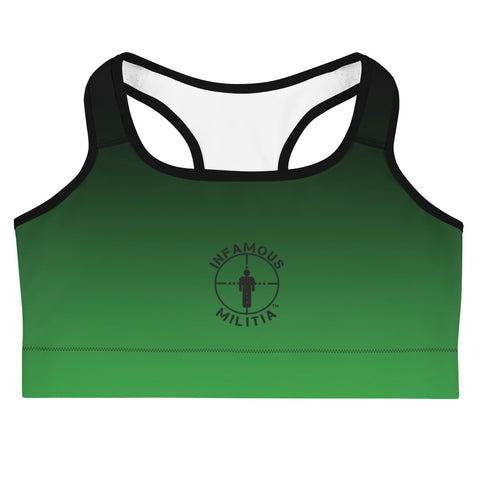 Ombre green sports bra 