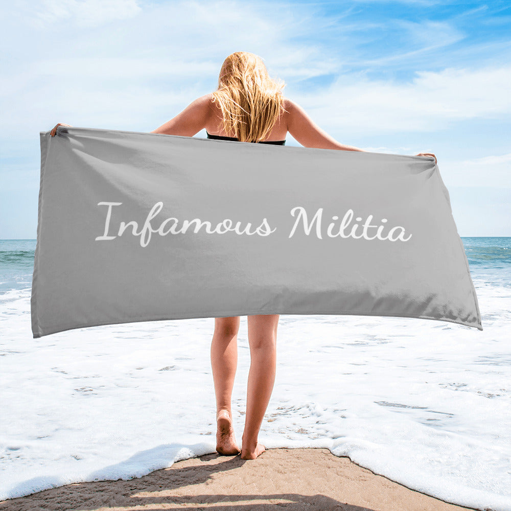 INFAMOUS MILITIA™Beach towel