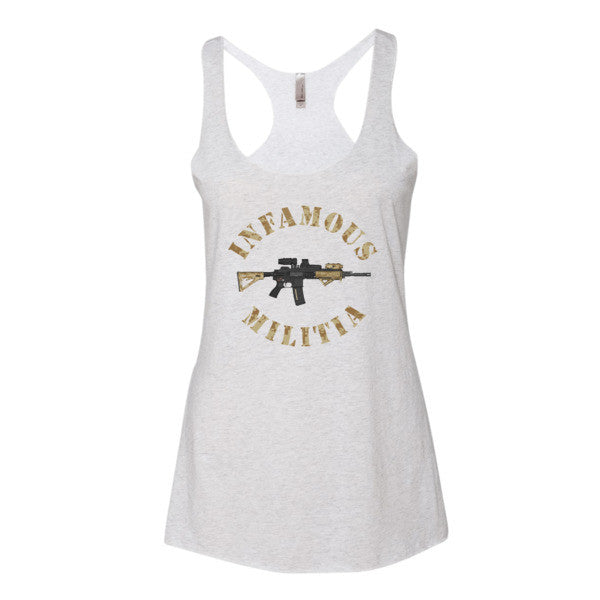 INFAMOUS MILITIA™HK Marine Camo Rifle women's tank top - INFAMOUS MILITIA
