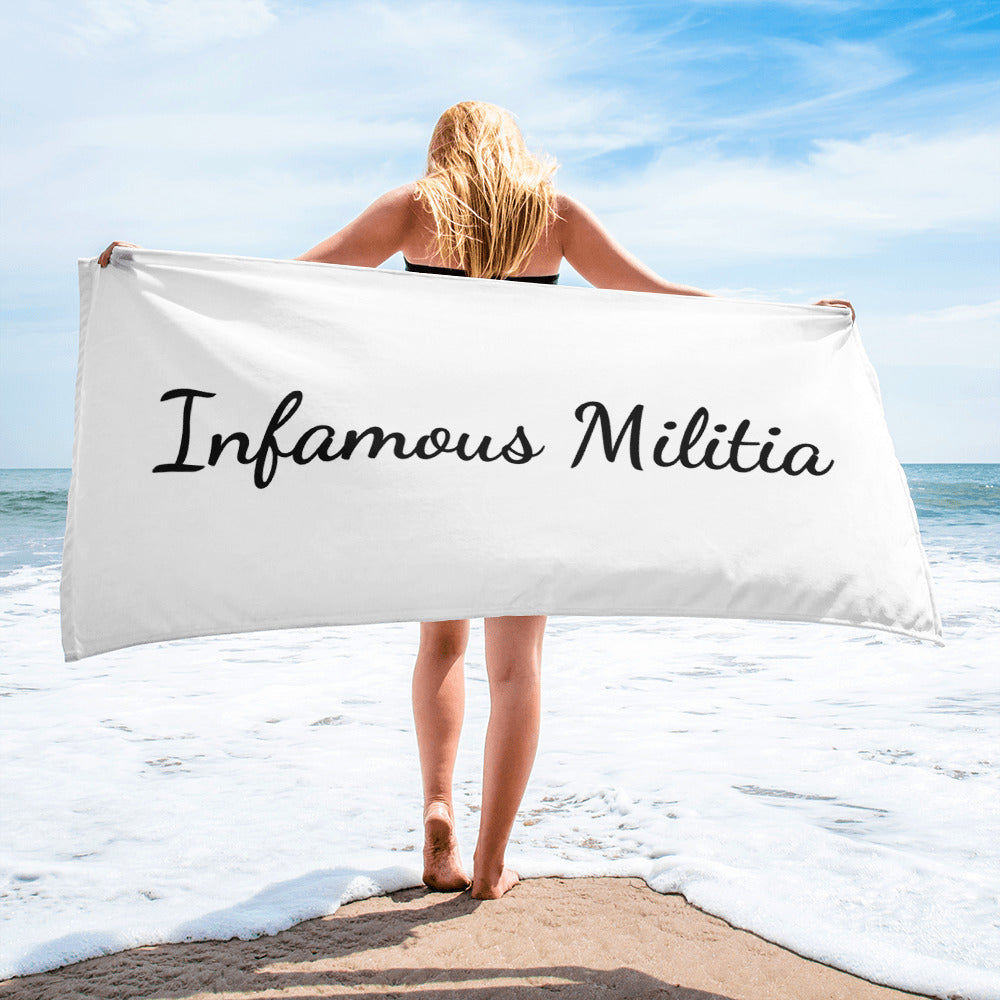 INFAMOUS MILITIA™Beach towel