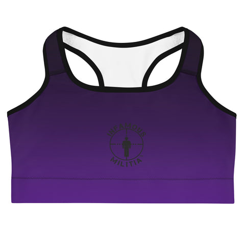 Ombre purple sports bra 