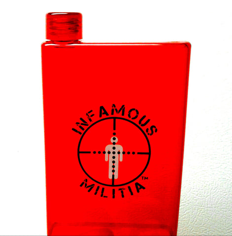 Red transparent flask 