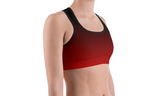 INFAMOUS MILITIA™Ombre red sports bra