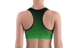 INFAMOUS MILITIA™Ombre green sports bra