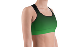 INFAMOUS MILITIA™Ombre green sports bra