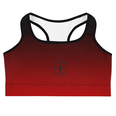 Ombre red sports bra 