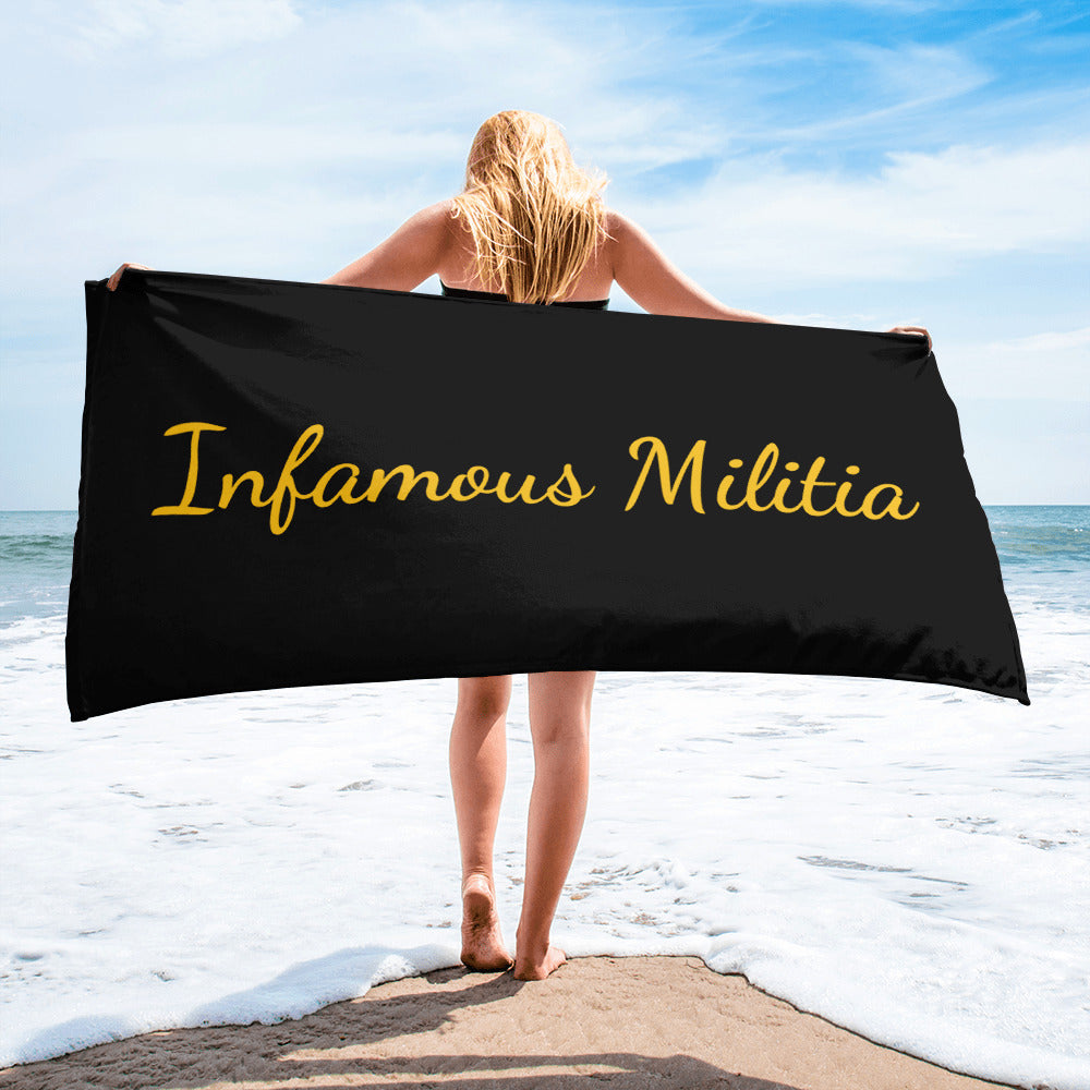 INFAMOUS MILITIA™Beach towel