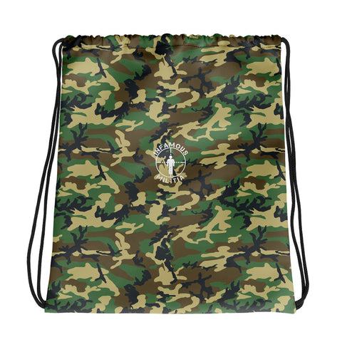 Army camo drawstring bag 
