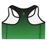 INFAMOUS MILITIA™Ombre green sports bra