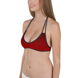 INFAMOUS MILITIA™Ombre red bikini top