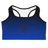 Ombre blue sports bra 