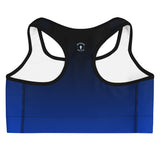 INFAMOUS MILITIA™Ombre blue sports bra