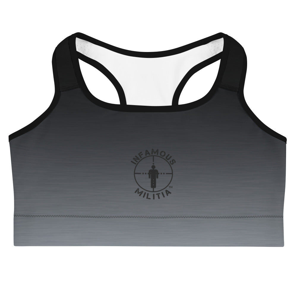 Ombre silver sports bra 