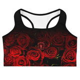 Red rose sports bra 