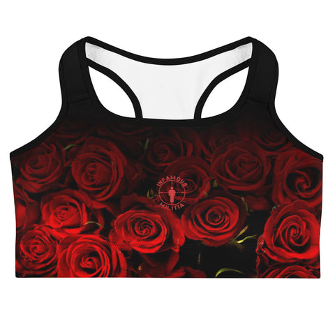 Red rose sports bra 