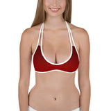 INFAMOUS MILITIA™Ombre red bikini top